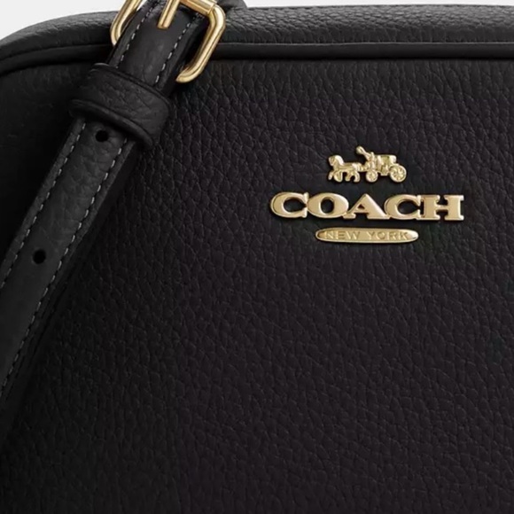 Coach Mini Jamie Signature Canvas Camera Bag Black $278 NWT - Picture 4 of 8